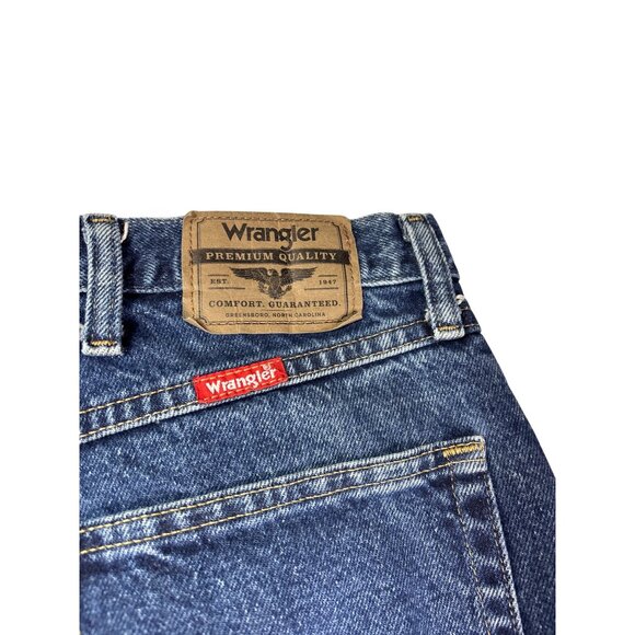 Wrangler Mens Regular Fit Jeans 36x34 Blue Denim Straight Leg - Picture 3 of 4